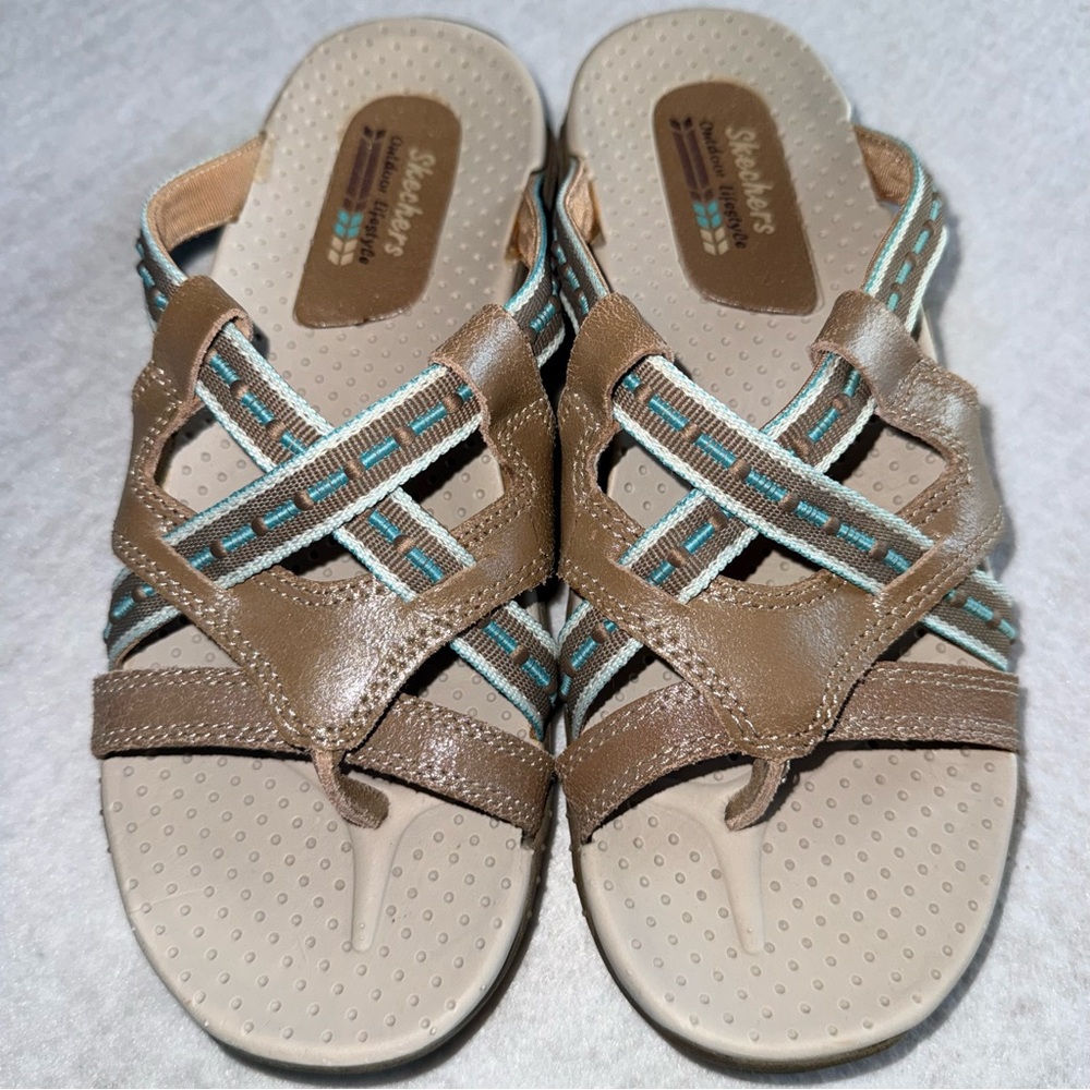 Skechers‎ Women’s Brown and Blue Sandals size 6